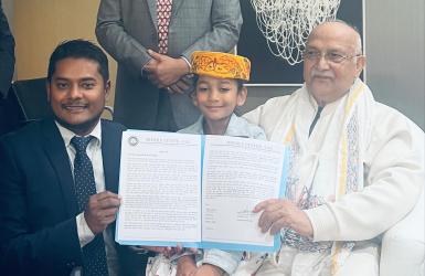 राम जानकी मन्दिरलाई युनेस्कोको विश्व सम्पदा सूचीमा दर्ता गराउन पहल गर्नका लागि प्रधानमन्त्री केपी शर्मा ओलीलाई मिथिला सेन्टर युएसएको ज्ञापन-पत्र