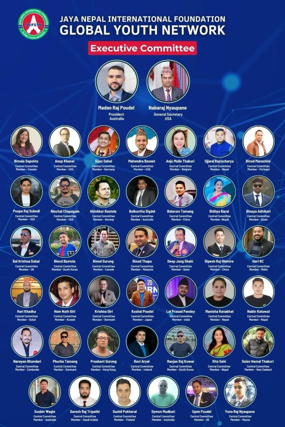जय नेपाल इन्टरनेशनलद्वारा विश्व युवा संजालको घोषणा