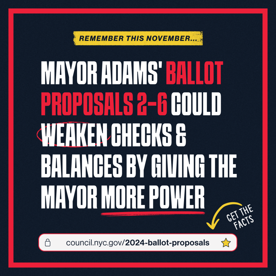 मेयर आडम्सका ५मध्ये ४ प्रस्तावमा बहुमत